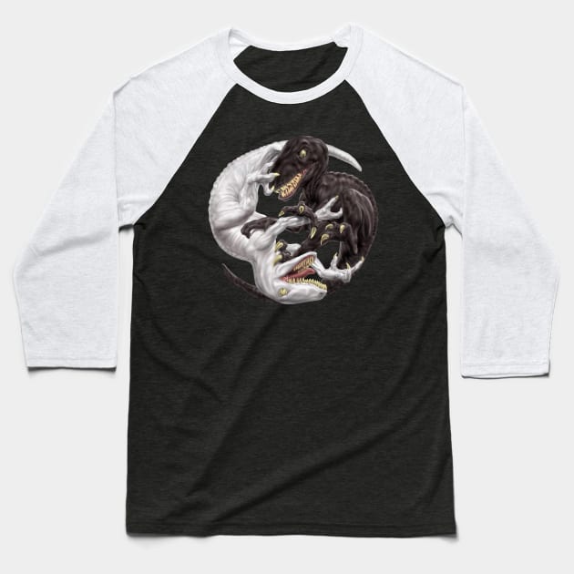 Yin Yang Raptors Baseball T-Shirt by AyotaIllustration